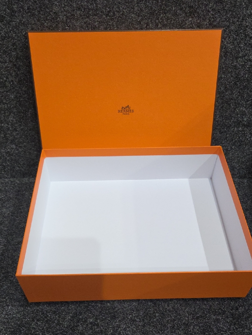 Hermès Orange Box with White Interior